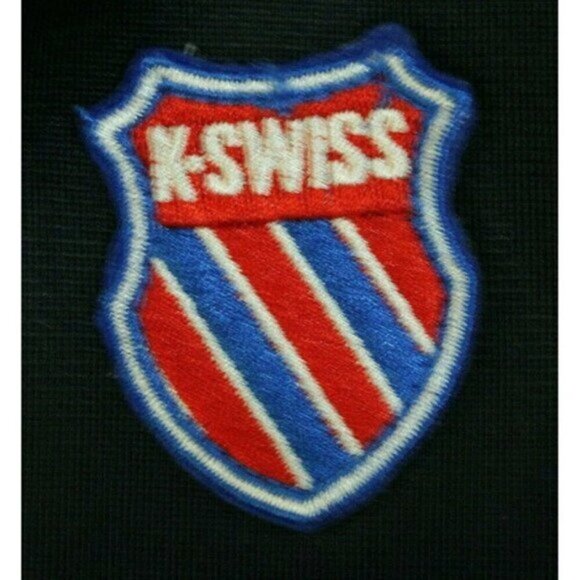 K Swiss Men Track Jacket Top Shot Minimalist Colorblock Logo Zip Blue Sz L - Picture 10 of 15